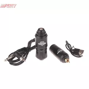HFSHY Mini Máy Xăm Hình Không Dây Nguồn Điện Giao Diện RCA Bộ Bút Xăm Xoay VN