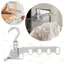 Giá phơi quần áo PYCOU, Thanh treo móc quần áo đa chức năng năm lỗ, Góc có thể gập lại di động Quần áo có thể điều chỉnh Sấy hiện vật Ký túc xá