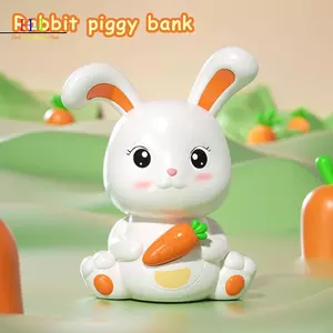 HL Bunny Piggy Bank Hình Hộp Tiết Kiệm Tiền Tượng Động Vật Thủ Công Hộp Tiết Kiệm Cho Kệ Nhà Để Bàn Phòng Ngủ Quà Tặng Sinh Nhật LMWU