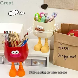 Hộp đựng bút chì TUYỆT VỜI, Bút chì dung lượng lớn hoạt hình, Hộp đựng bút tròn DIY miệng lớn dành cho sinh viên Văn phòng phẩm
