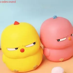 Đồ chơi bóp gà CODECOVED, Đồ chơi nhồi bông hoạt hình gà màu vàng nhỏ, Đồ chơi nén PU giác quan 3D ngộ nghĩnh Trò đùa thực tế