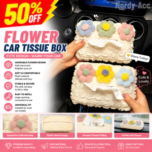 HÀNG MỚI VỀ PHIM HOẠT HÌNH PUFF HOA XE HỘP TISSUE Mềm Mại Dễ Thương Lưng Ghế Chống Nắng Tấm Che Treo Khăn Giấy Bảo Quản Đồ Dùng Nội Thất Ô Tô
