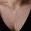 AqToCna Nữ Cá Tính Đơn Giản Tuyệt Đẹp Thanh Vàng Vòng Tròn Lariat Nelace Trang Sức AqToCna