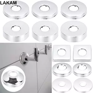 LAKAM Vòi Trang Trí Nắp Tắm Nhà Bếp Tường Mặt bích Mặt bích Vỏ Chrome Phụ Kiện Vòi