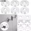 LAKAM Vòi Trang Trí Nắp Tắm Nhà Bếp Tường Mặt bích Mặt bích Vỏ Chrome Phụ Kiện Vòi