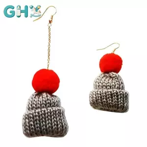 GHX 10 Cái 3.5CM Hỗn Hợp Len Sợi Mini Mũ Mũ Mũ Quần Áo Búp Bê Thủ Công Chất Liệu VN