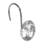 PYCOU 12 Móc Rèm Tắm, Móc Tắm Pha Lê Trong Suốt Bằng Thép Không Gỉ Acrylic, Thời Trang Bền Chống Rỉ Sét Hình Kim Cương Cán Rèm Móc Trang Trí Nhà Cửa