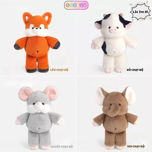 Gấu Bông Chạy Bộ Cáo,Bò Sữa,Chuột,Voi Cao Cấp, Thú Nhồi Bông Động Vật Chân Chạy Quà Tặng Đáng Yêu Cho Bé,Bạn Gái
