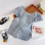 ✿ Bé Gái Hàn Quốc Denim Tay Phồng Cổ Vuông Đầm A-Line Light Wash Trẻ Em Mùa Hè Thường Ngày Jean Đầm
