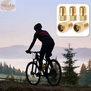 Bộ chuyển đổi NKSFX Presta sang Schrader, Bộ chuyển đổi van xe đạp nhẹ bằng đồng, Bộ chuyển đổi F / V sang A / V màu vàng