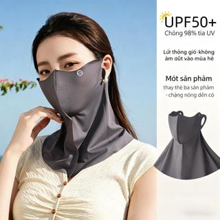 Mặt nạ chống nắng nửa mặt và cổ unisex, mặt nạ chống tia UV khi đạp xe, mặt nạ nửa mặt, mặt nạ dạng ống, mặt nạ lụa lạnh
