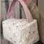 # HB # Túi Tote gấu dễ thương Túi đựng đồ trang điểm dung tích lớn dành cho nữ Túi xách vải để đi làm du lịch.