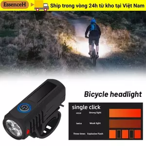 Đèn pha xe đạp ESSENCEH, Đèn pin tay lái xe đạp siêu sáng USB, có thể sạc lại di động Dễ dàng lắp đặt Đèn xe đạp chống nước cho chuyến đi ngoài trời ban đêm