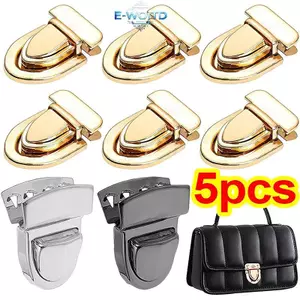 E-WOITD 5 Chiếc Kim Loại Los Túi Khóa Bắt Bules Cho Túi Xách Túi Đeo Vai Ví Totes Đóng Cửa Snap Clasps Phụ Kiện Thủ Công DIY E-WOITD