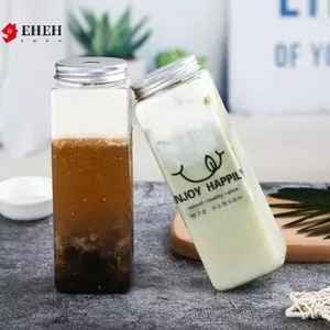 500ML Vuông Dùng Một Lần Nước Giải Khát Chai Trà Sữa Nhựa Sữa Chua VN