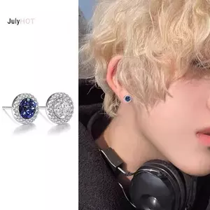 JULYHOT Bông Tai Zircon Vỡ Cho Nam Bé Trai Thép Titan Tròn Bông Tai Nhỏ Tối Giản Trang Sức Quà Tặng Massivedeals