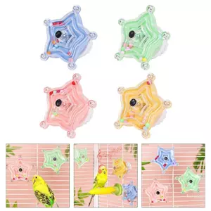 Hàng đầu Bánh xe xoay đầy màu sắc Đồ chơi vẹt Tập thể dục tinh thần cho chim nhỏ Phụ kiện lồng cho vẹt