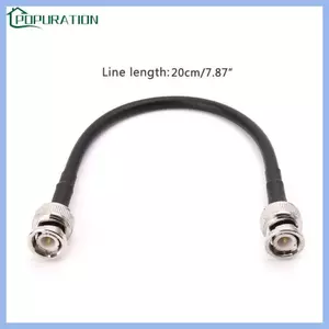POP BNC Nam Đến BNC Nam RG58 Cáp Đuôi Heo 20cm Kết Nối Uốn Cáp Coax