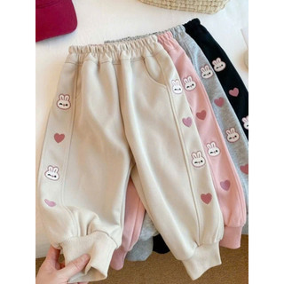 Quần nỉ dành cho bé gái 14-45kg.Quần dài cho bé gái mẫu QUẦN TRÁI TIM.Quần thu đông cho bé gái. D18