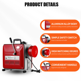 Máy Thông Cống Cao Công Suất Loại 150 - 2500W 19.5m Dành cho Gia đình, Nhà hàng, Phòng Trọ
