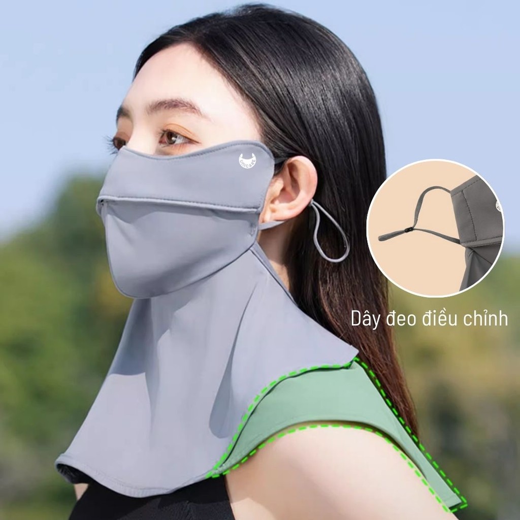 Khẩu trang trùm cổ Unicare Neck Proof, khẩu trang chống tia cực tím che kín cổ, vải mềm mịn, thoáng khí - Chính hãng