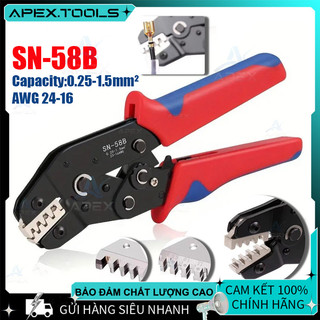 Kìm Bấm Đầu Cos SN-58B - Đầu Cos 2.8/4.8/6.3 - Dùng Dây Điện ≤1.5mm2 Chính Hãng Cho Thợ Điện