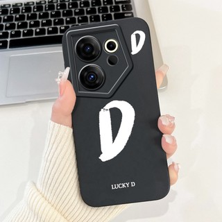 Dành Cho Tecno Camon 20 Premier Case CK9n Cover Chữ May Mắn Dễ Thương Mềm Mờ Silicon Chống Sốc Ốp Lưng Cho Camon 20 Premier Casing