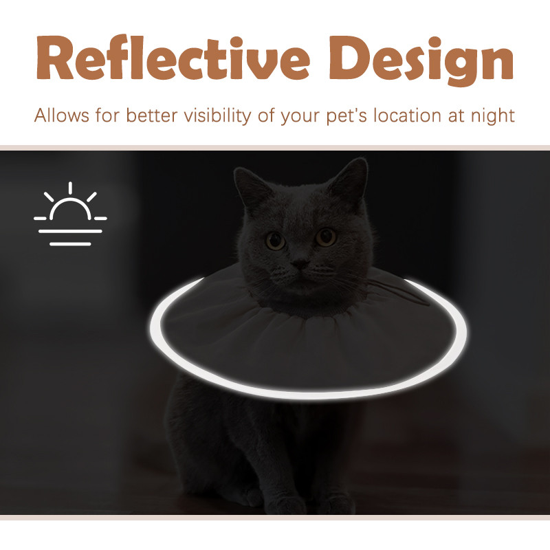 HamshMoc Pet E Vòng Cổ Bộ Nhớ Khung Thép Chống Nước Nhẹ Phản Quang Để Phục Hồi