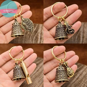 SUND Sáu ký tự Mantra Móc khóa Sáng tạo Vòng chìa khóa Trái tim Kinh Đồng Mặt dây chuyền Túi quyến rũ Phụ kiện Quà tặng may mắn VN