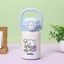 Cốc hút chân không BORAGETE, Cốc cách nhiệt hoạt hình dễ thương 400ml, Bình nước bền bỉ dung tích cao bằng thép không gỉ 316 cho bé trai và bé gái