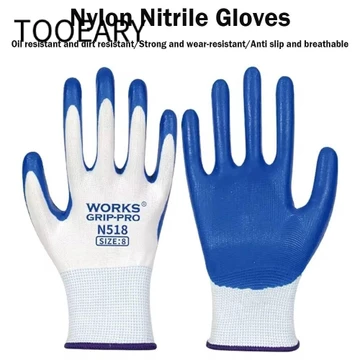 Găng tay Nitrile CÔNG CỤ, Găng tay làm việc Nitrile Nylon, Găng tay an toàn chống mài mòn công nghiệp