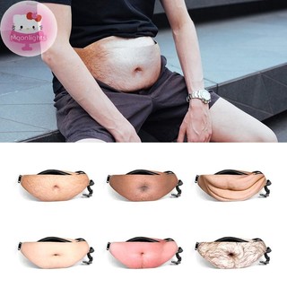 Moonlights Ngộ nghĩnh Bố Bod Tiền Thắt Lưng Túi Nam Du Lịch Màu Thịt Sáng Tạo Fanny Gói Bia Mỡ Bụng Bum Túi Thắt Lưng EN