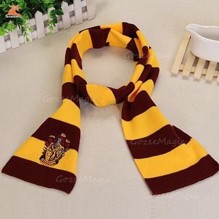 Khăn Harry Potter dệt kim, có huy hiệu nhà trường Hogwarts, phù hợp cho Giáng sinh và Halloween