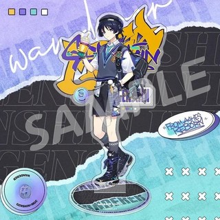MEGA MGC COFFEE Wanderer Anime KeyChain yuan shen Men Key Chain for Women Fashion Badge Figure Acrylic Keyring