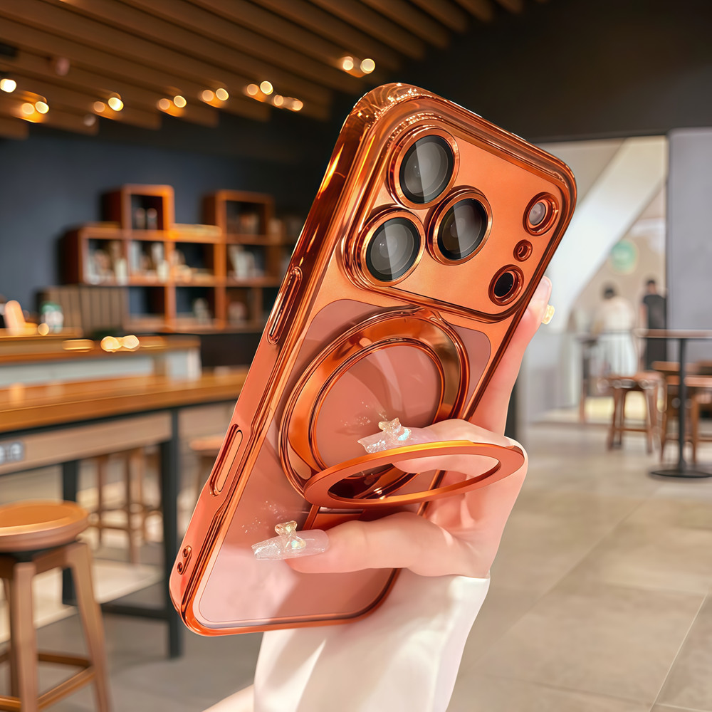 Ốp điện thoại từ tính giá đỡ đơn giản cho iPhone 17 Pro Max Air 12 13 14 15 16 Pro Max 15 16 plus Bảo vệ Camera ống kính Vỏ chống sốc Vỏ mềm TPU Vỏ bảo vệ điện thoại
