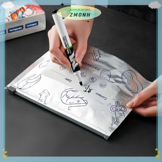 ZMONH 10 Cái / túi Túi Túi Đựng Thực Phẩm Lá Nhôm Dung Tích Lớn Chống Rò Rỉ Tủ Đông An Toàn Nhà Bếp Túi Tươi Giữ Tươi Túi Khóa Zip Có Thể Tái Sử Dụng