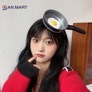 Bigdealssuper 1 Cái Ngộ nghĩnh Sáng Tạo Dành Cho Nữ Trẻ Em Bé Gái Dễ Thương Tấm Chảo Trứng Chiên Băng Đô Quấn Tóc Phụ Kiện Ngộ nghĩnh Tóc Hoop siêu