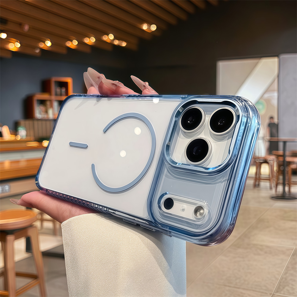 Ốp Điện Thoại Từ Tính Trong Suốt Chống Trơn Trượt Chất Lượng Cao Cho IPhone 17 Pro Max Air 16 15 Pro Max 16 Plus Chống Rơi Bảo Vệ Ống Kính Vỏ Cứng Vỏ Bảo Vệ Điện Thoại