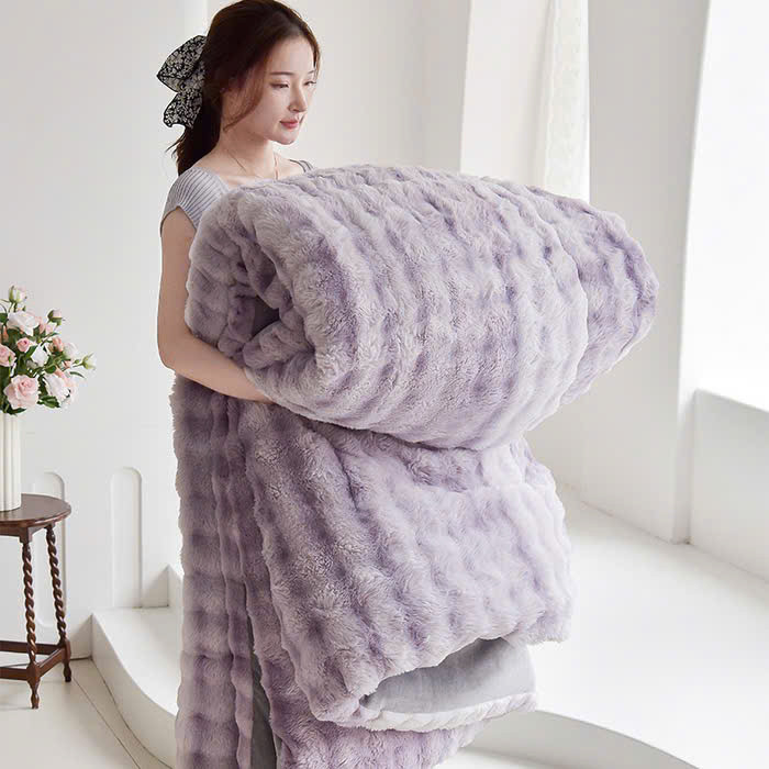 Chăn lông chồn siêu nặng 4kg Memminbedding không rụng lông, bết dít hay bay màu, làm ấm nhanh - CH658