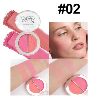 Bảng Blush Hai Màu Nổi Bật Làm Sáng Sửa Chữa Bảng Đa Năng Ngọc Trai Matte Blush Cream Blush
