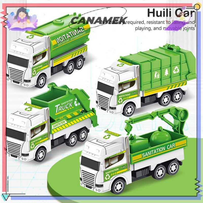 CANAMEK Đồ Chơi Trẻ Em Ô Tô Quán Tính Vệ Sinh Xe Tải Mô Hình Kéo Lại Kỹ Thuật Xe Cứu Hỏa Động Cơ Bé Trai Đồ Chơi Cho Trẻ Em Quà Tặng CSF