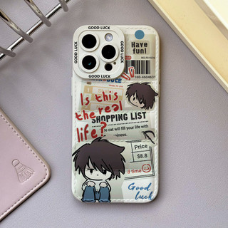 Ốp điện thoại Anime Death Note cho iPhone 17 / 17Air / 16E / 15 Plus / 14 / 13 / 12 / 11 / Pro Max. Chống sốc rơi. Hộp đựng túi khí kiểu áo khoác silicon lỏng che phủ toàn diện