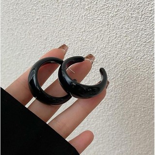 Bông tai hình chữ C màu kẹo