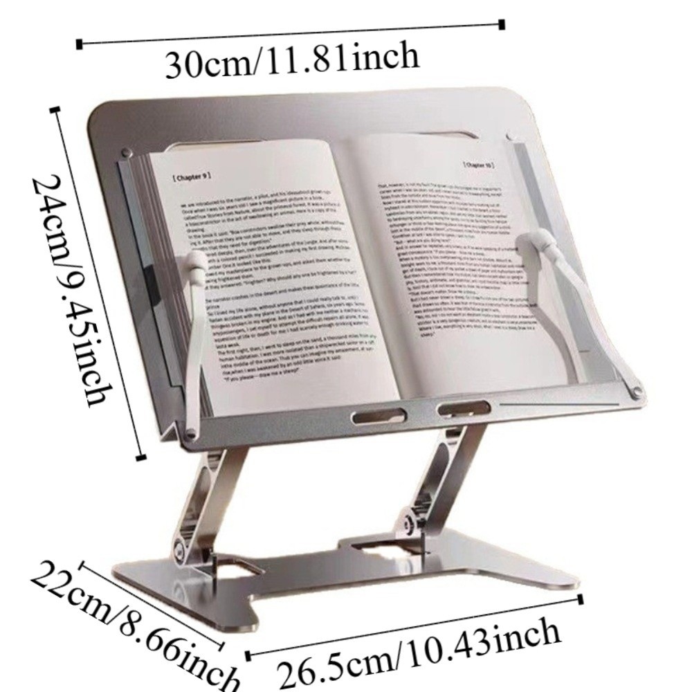 Giá sách đọc sách JSJING, Khay đựng sách có thể gập lại góc có thể điều chỉnh, Giá đỡ máy tính bảng Hỗ trợ Giá đỡ đọc sách ổn định bằng kim loại Ghi chú