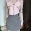 Sweet Royal Sửa Chữa Đôi Nơ Hai Màu Thiết Kế Đẹp Ngọt Ngào Mùa Xuân Thu Thời Trang Phong Cách Mới Áo Sơ Mi Dài Tay Top