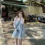 Phiên bản Hàn Quốc Ngọt Ngào Nhỏ Tươi Xanh Khâu Ren Thiết kế Sling Cảm giác Mùa hè Phong cách mới dáng rộng Ôm hơn Nhìn Top