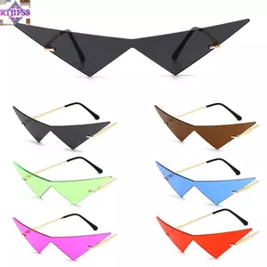 RTJIFSS Nữ Tam Giác Kính Mát Vintage Quá Khổ UV400 Kính Chống Nắng Ống Kính Đại Dương