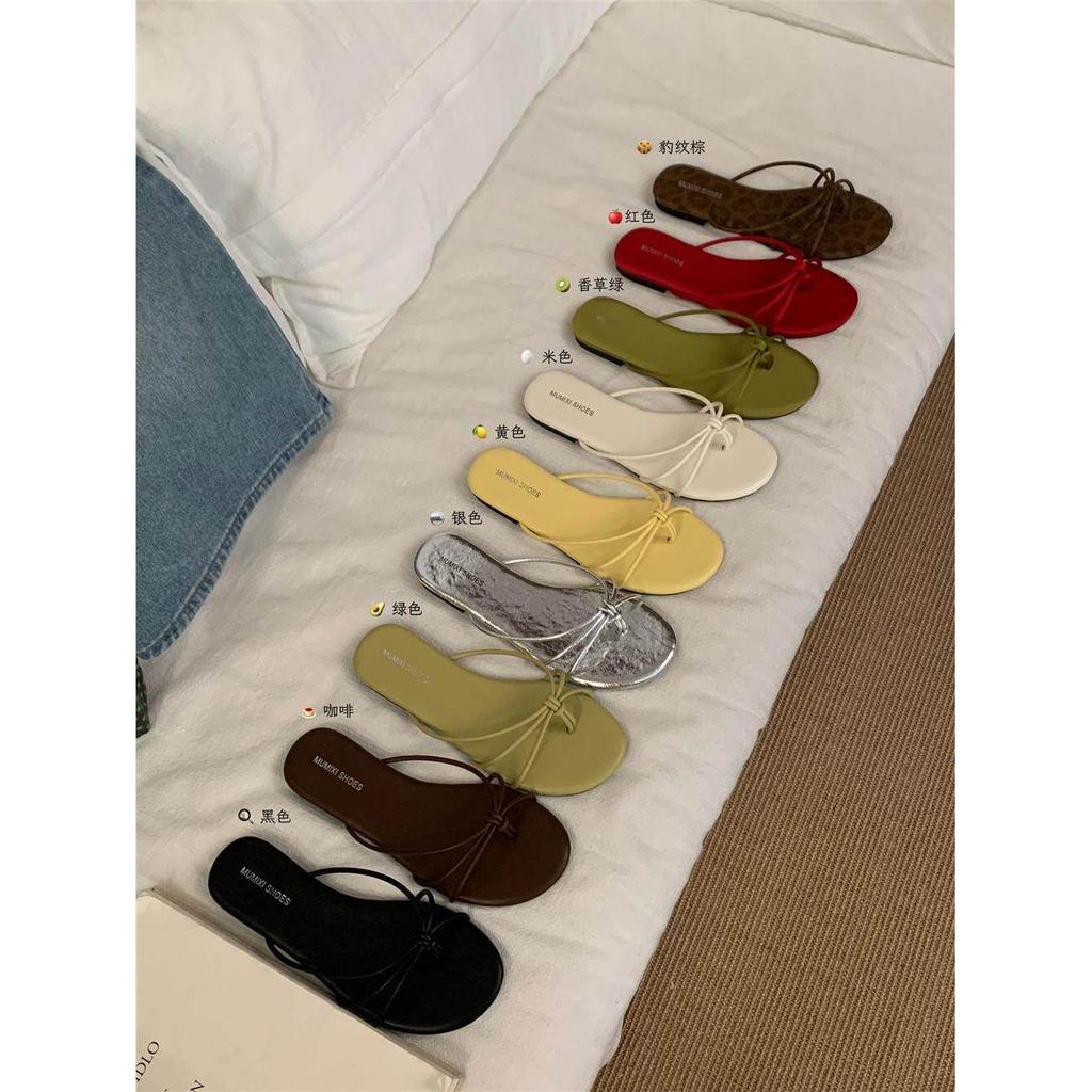 KD Dây Đeo Mỏng Flip-Flops Flat Flip-Flops Nữ 2026 Kỳ Nghỉ Hè Phù Hợp Với Giày Sandal Sang Trọng Dép