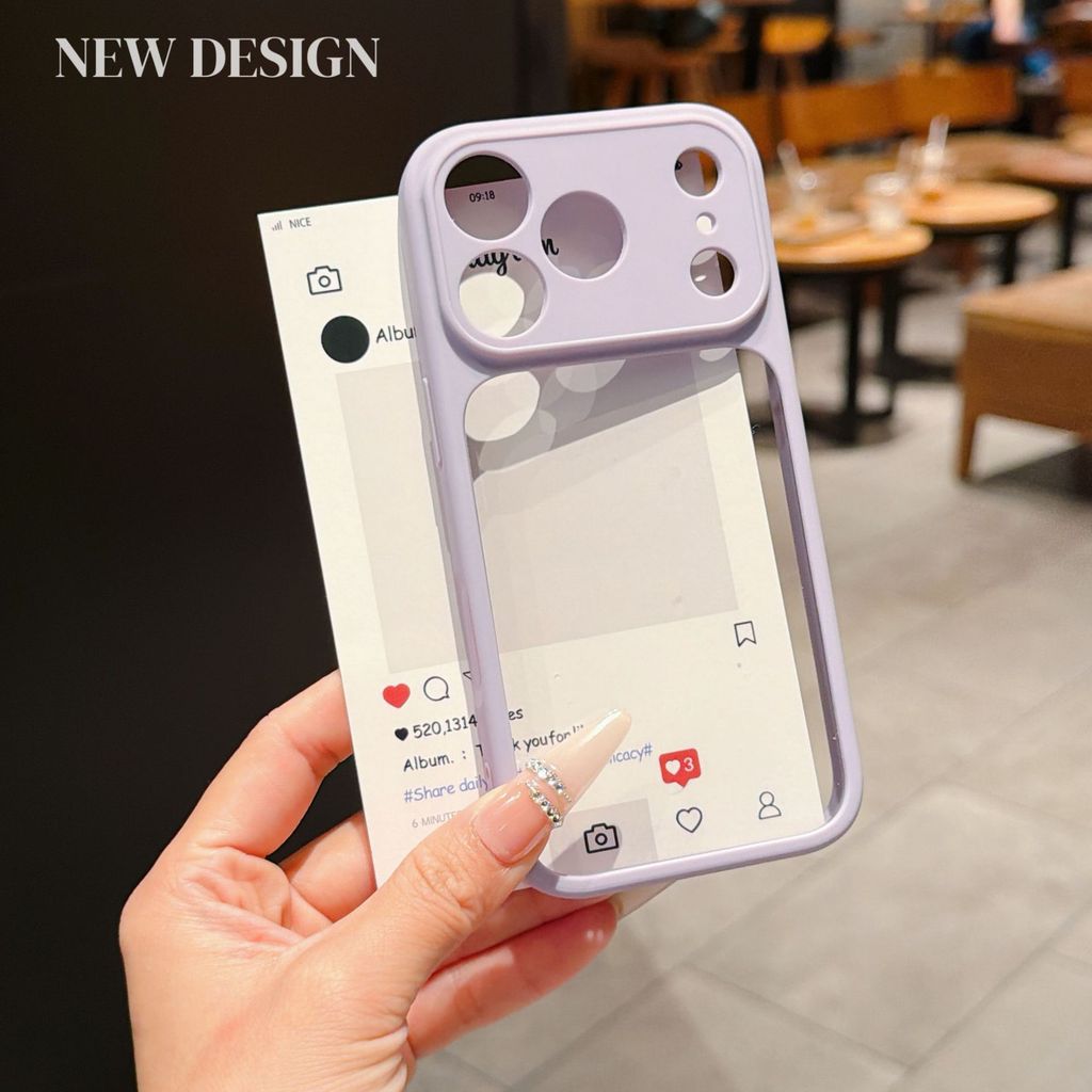 Thích hợp cho Apple 17pro Vỏ điện thoại màu kẹo iphone15 / 16 giây Vỏ bảo vệ Acrylic cửa sổ lớn hơn