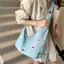 BeautifulHomeA Hàn Quốc Thêu Denim Túi Tote Nữ Mới Sle Lớn Điện Dung Denim Oulder Túi Đeo Ngang Túi Tote VN
